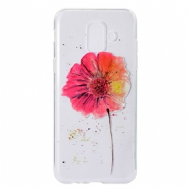 Hoesje voor Samsung Galaxy A6 Naadloos Aquarel Bloemenpatroon