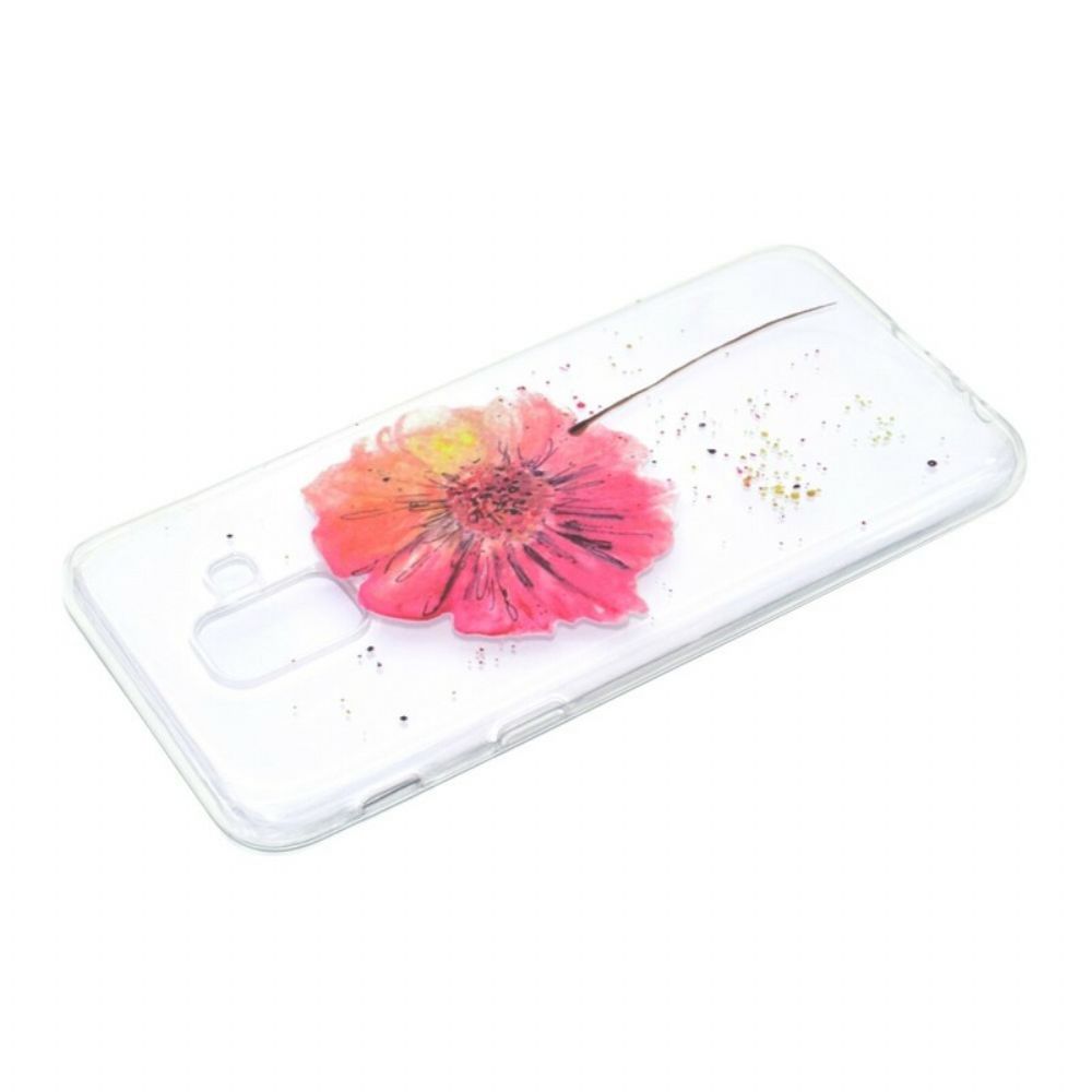 Hoesje voor Samsung Galaxy A6 Naadloos Aquarel Bloemenpatroon