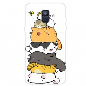 Hoesje voor Samsung Galaxy A6 Stapel Cartoon Katten