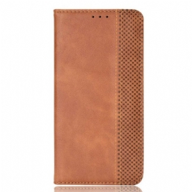 Bescherming Hoesje voor Oppo Find X3 Pro Folio-hoesje Gestileerd Vintage Leereffect