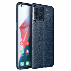 Hoesje voor Oppo Find X3 Pro Dubbellijnig Litchi-leereffect