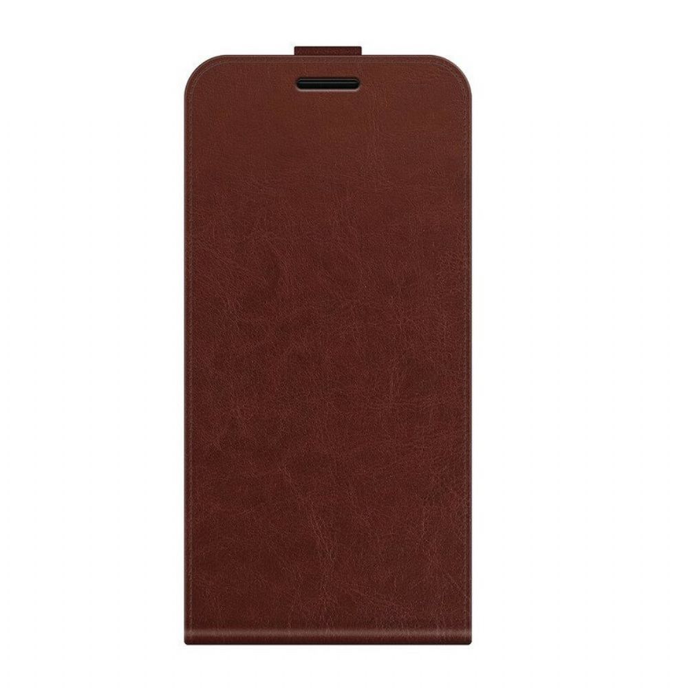 Leren Hoesje voor Oppo Find X3 Pro Folio-hoesje Verticale Flap Met Leereffect