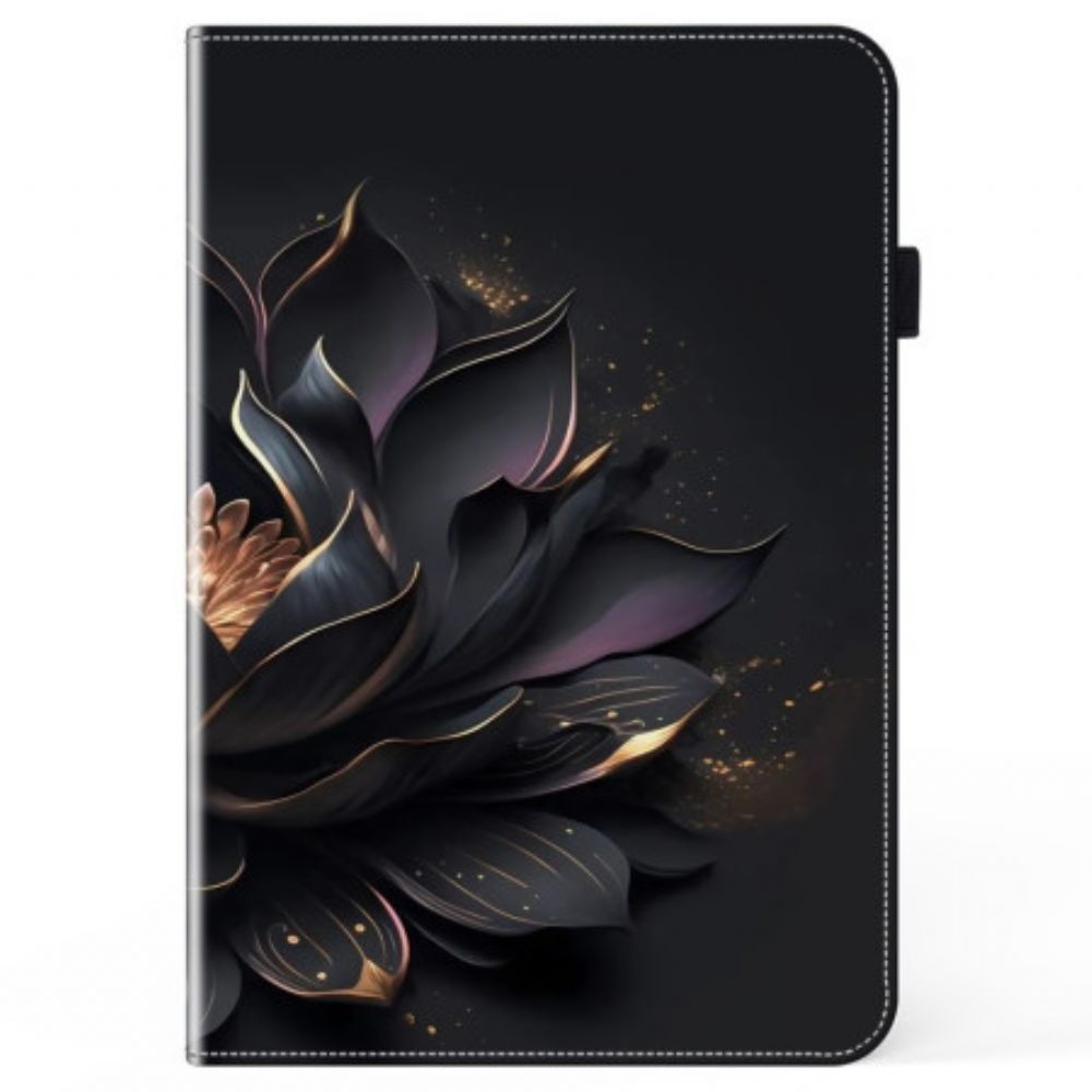 Cover iPad Pro 13 (2024) Zwarte Roos Bescherming Hoesje