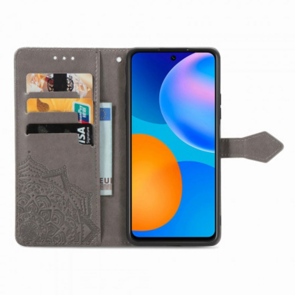 Flip Case voor Huawei P Smart 2021 Mandala Van Middelbare Leeftijd