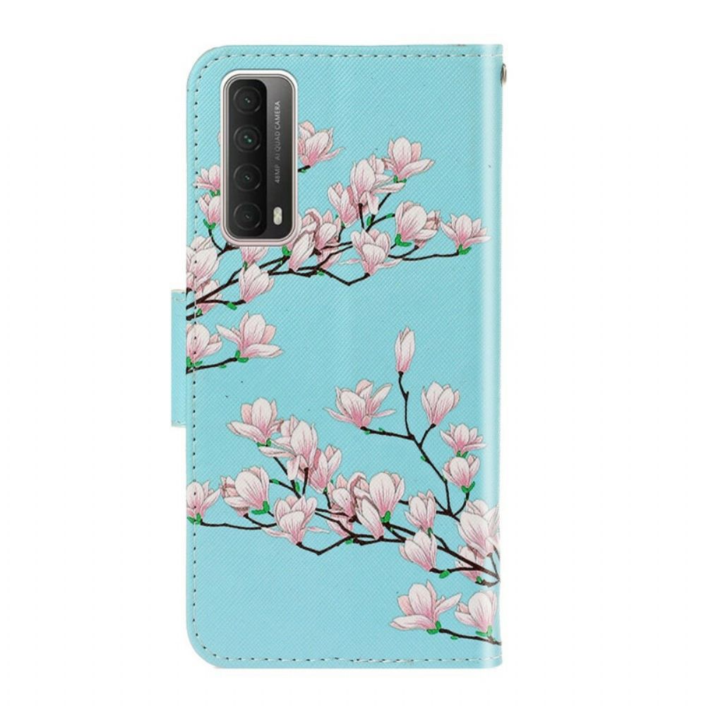 Flip Case voor Huawei P Smart 2021 Met Ketting Bandboom