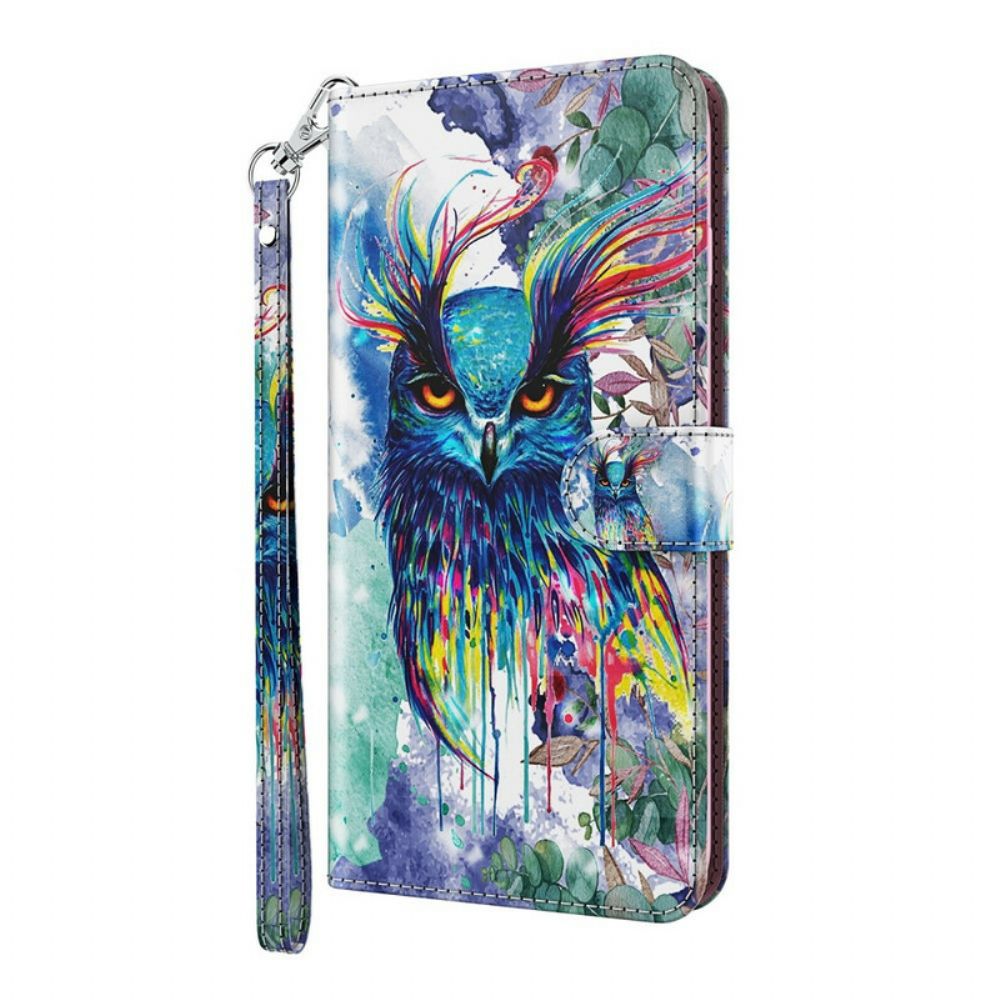 Folio-hoesje voor Huawei P Smart 2021 Aquarel Vogel