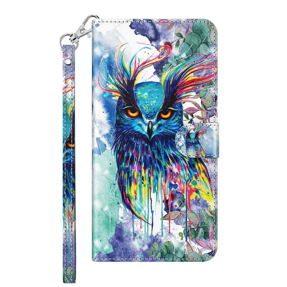 Folio-hoesje voor Huawei P Smart 2021 Aquarel Vogel