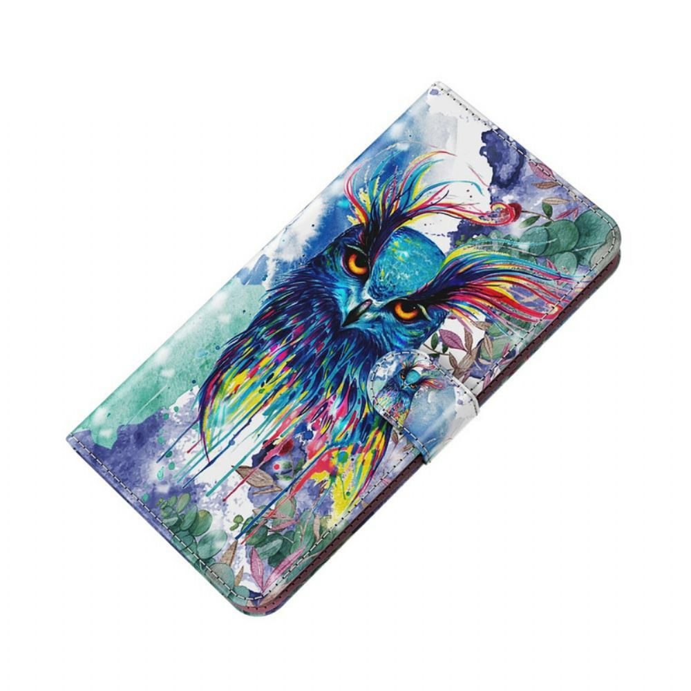 Folio-hoesje voor Huawei P Smart 2021 Aquarel Vogel