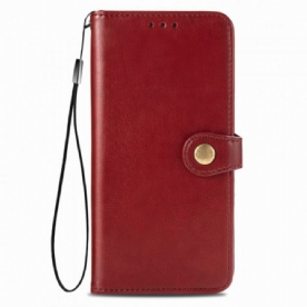 Folio-hoesje voor Huawei P Smart 2021 Faux Leder En Vintage Sluiting