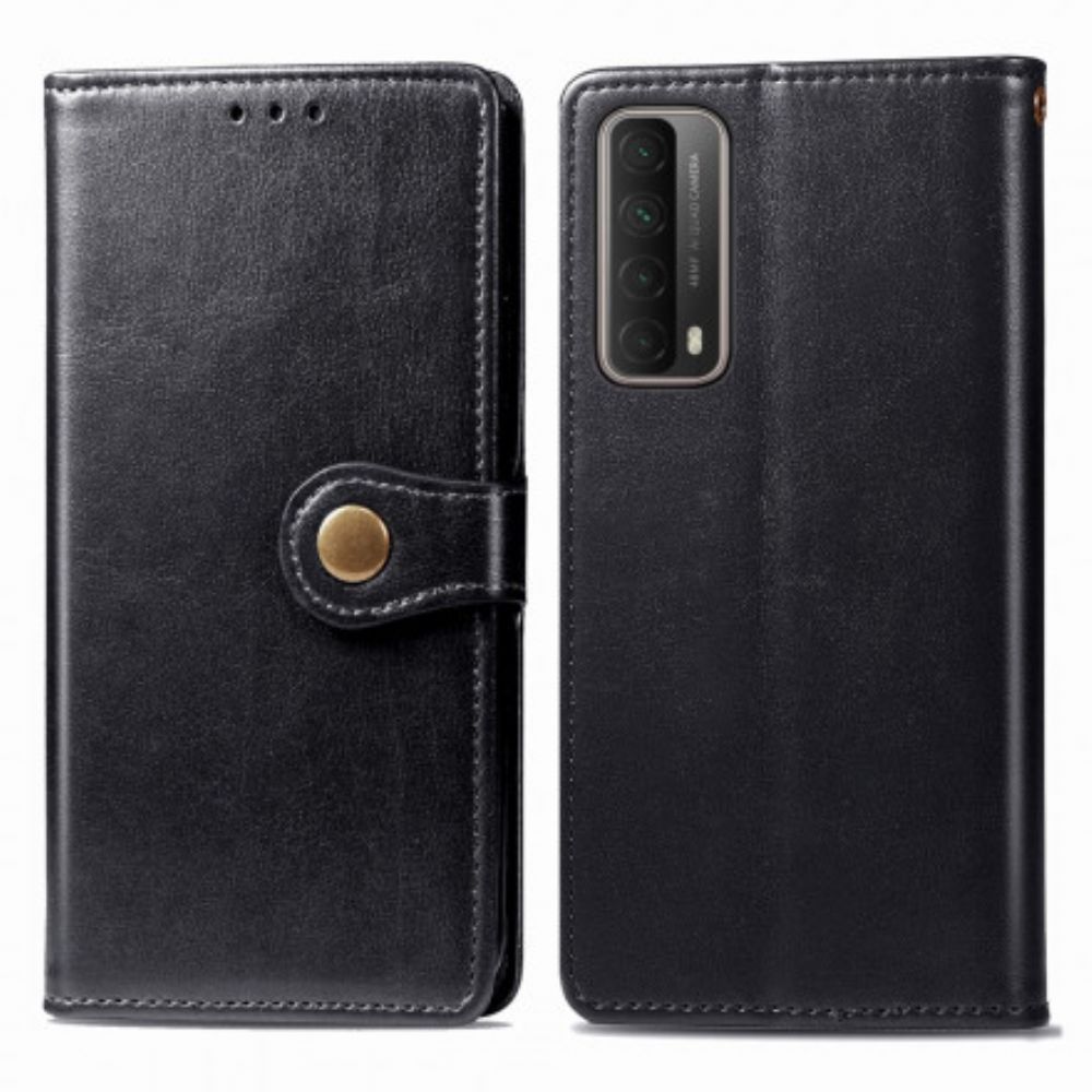 Folio-hoesje voor Huawei P Smart 2021 Faux Leder En Vintage Sluiting