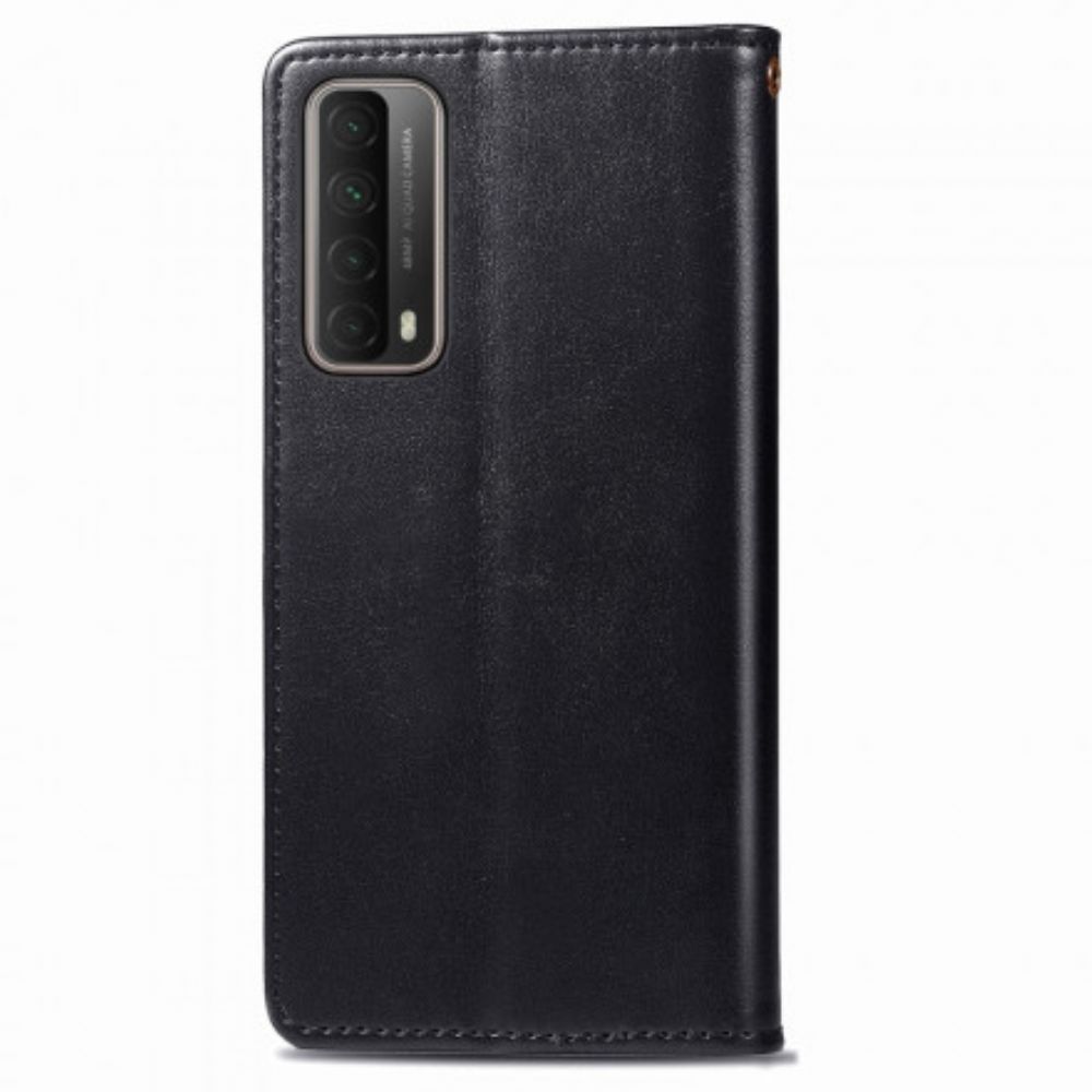 Folio-hoesje voor Huawei P Smart 2021 Faux Leder En Vintage Sluiting