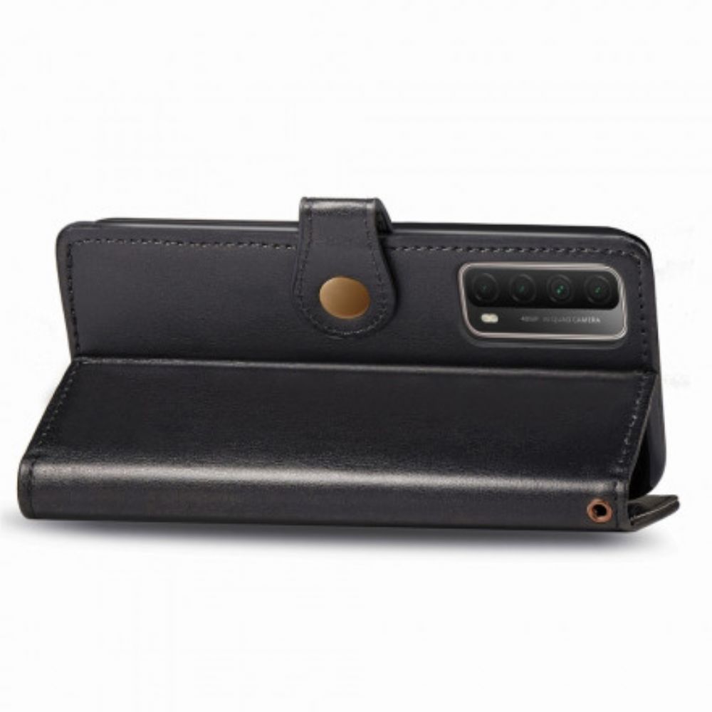 Folio-hoesje voor Huawei P Smart 2021 Faux Leder En Vintage Sluiting