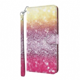 Folio-hoesje voor Huawei P Smart 2021 Magenta Glitterverloop