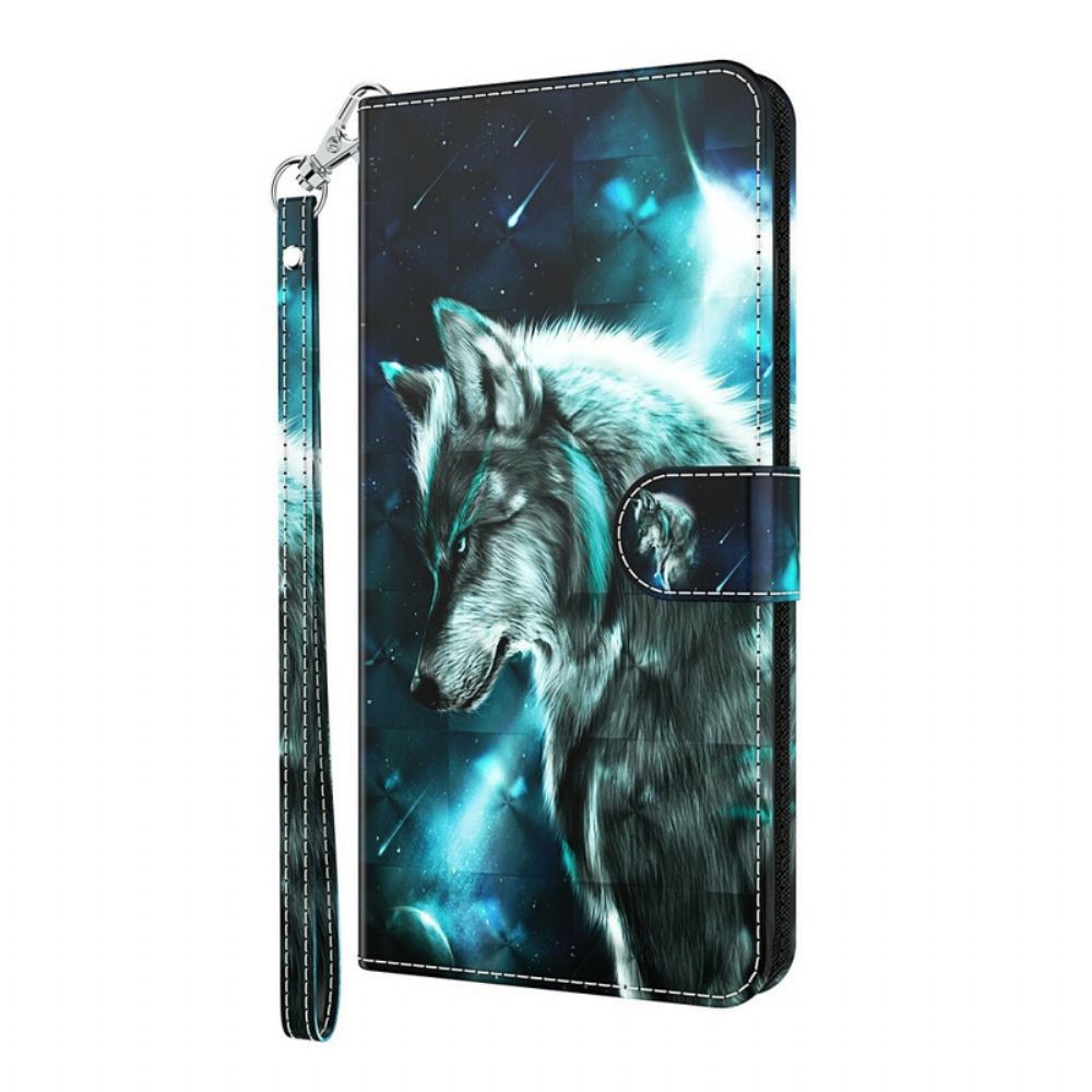 Folio-hoesje voor Huawei P Smart 2021 Majestueuze Wolf