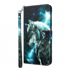 Folio-hoesje voor Huawei P Smart 2021 Majestueuze Wolf