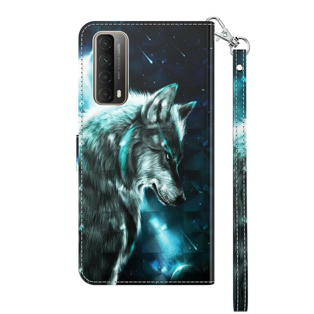 Folio-hoesje voor Huawei P Smart 2021 Majestueuze Wolf