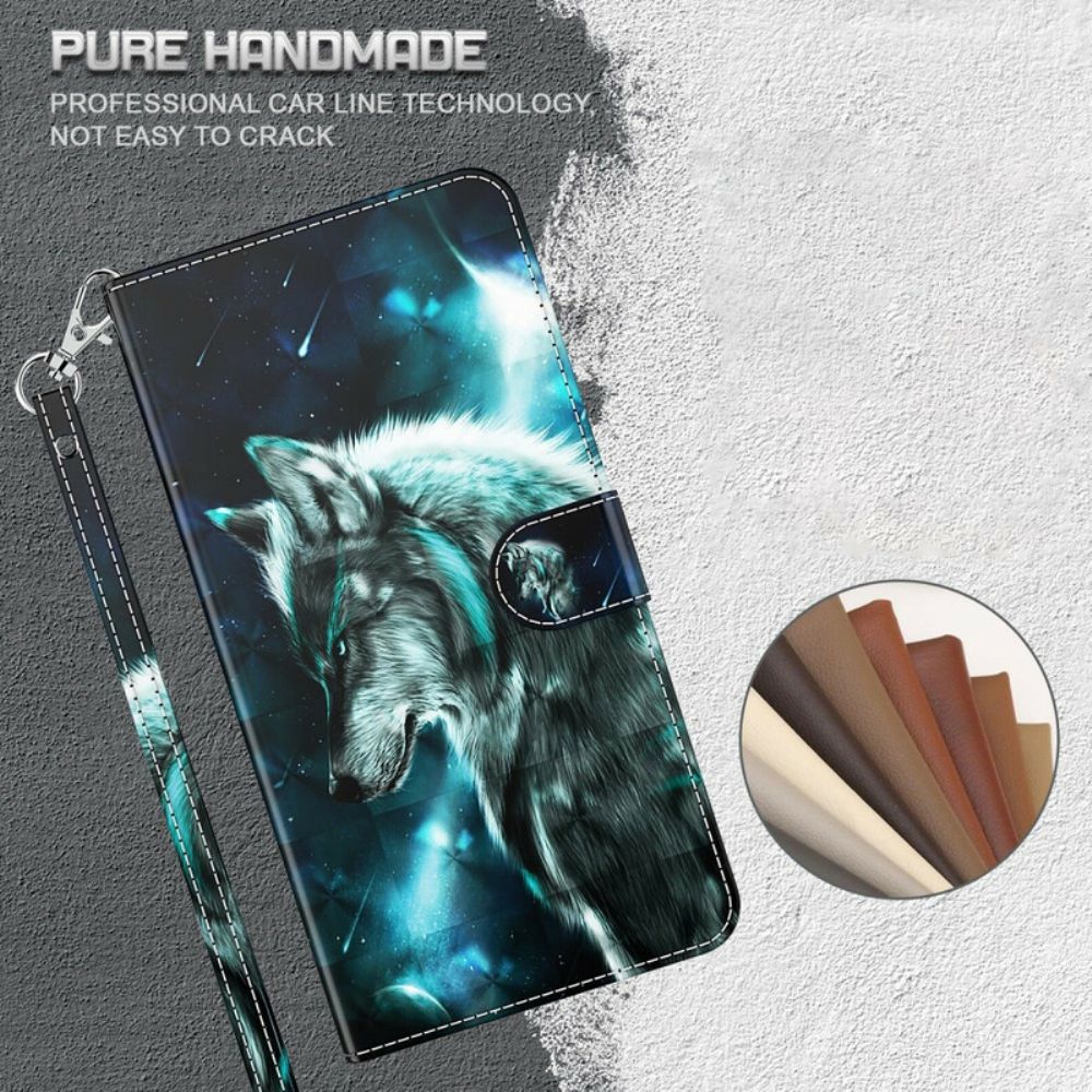 Folio-hoesje voor Huawei P Smart 2021 Majestueuze Wolf