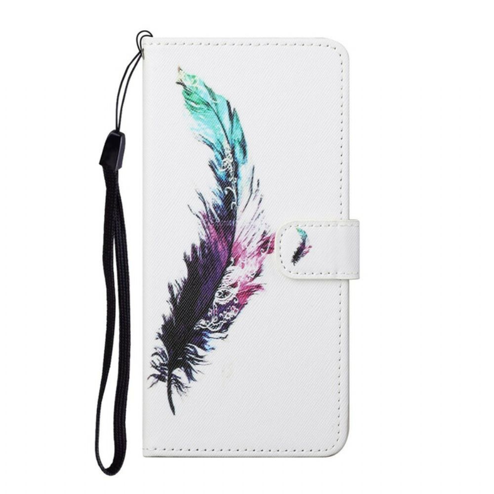 Folio-hoesje voor Huawei P Smart 2021 Met Ketting Thong Veer