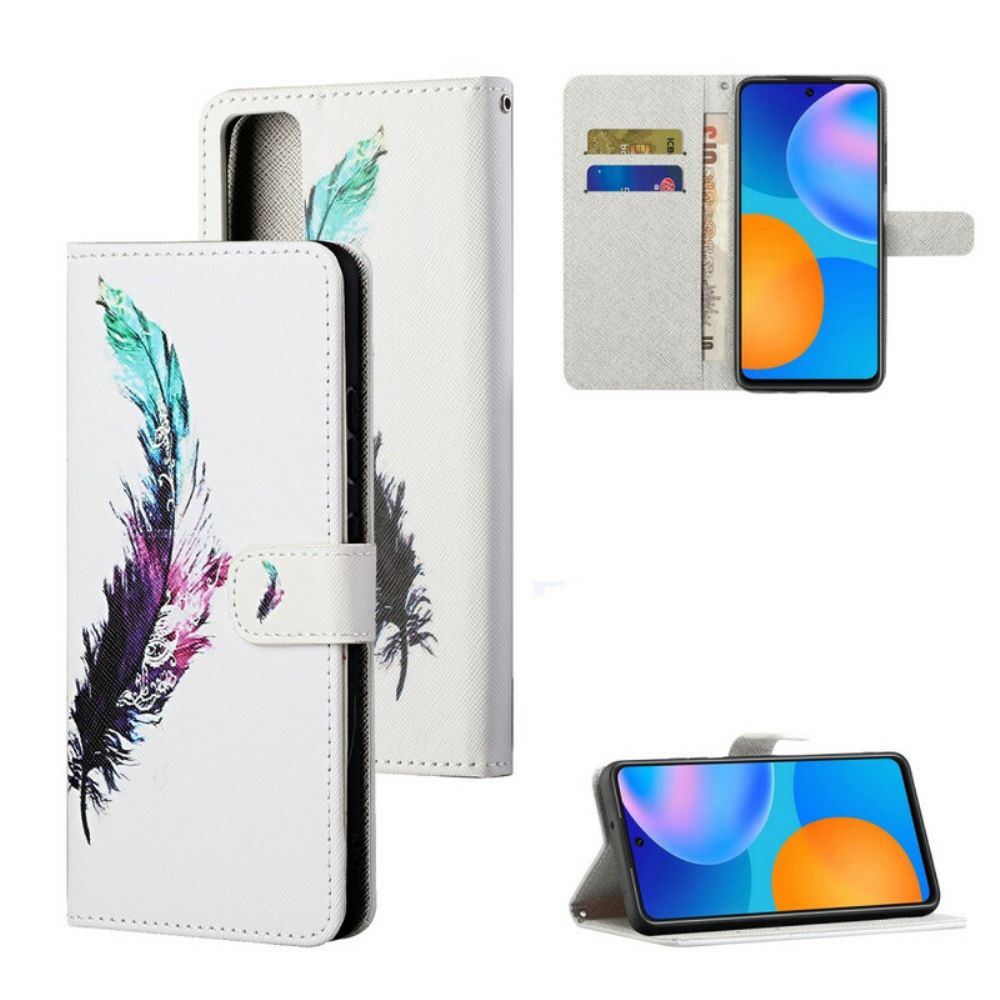 Folio-hoesje voor Huawei P Smart 2021 Met Ketting Thong Veer