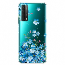 Hoesje voor Huawei P Smart 2021 Boeket Blauwe Bloemen