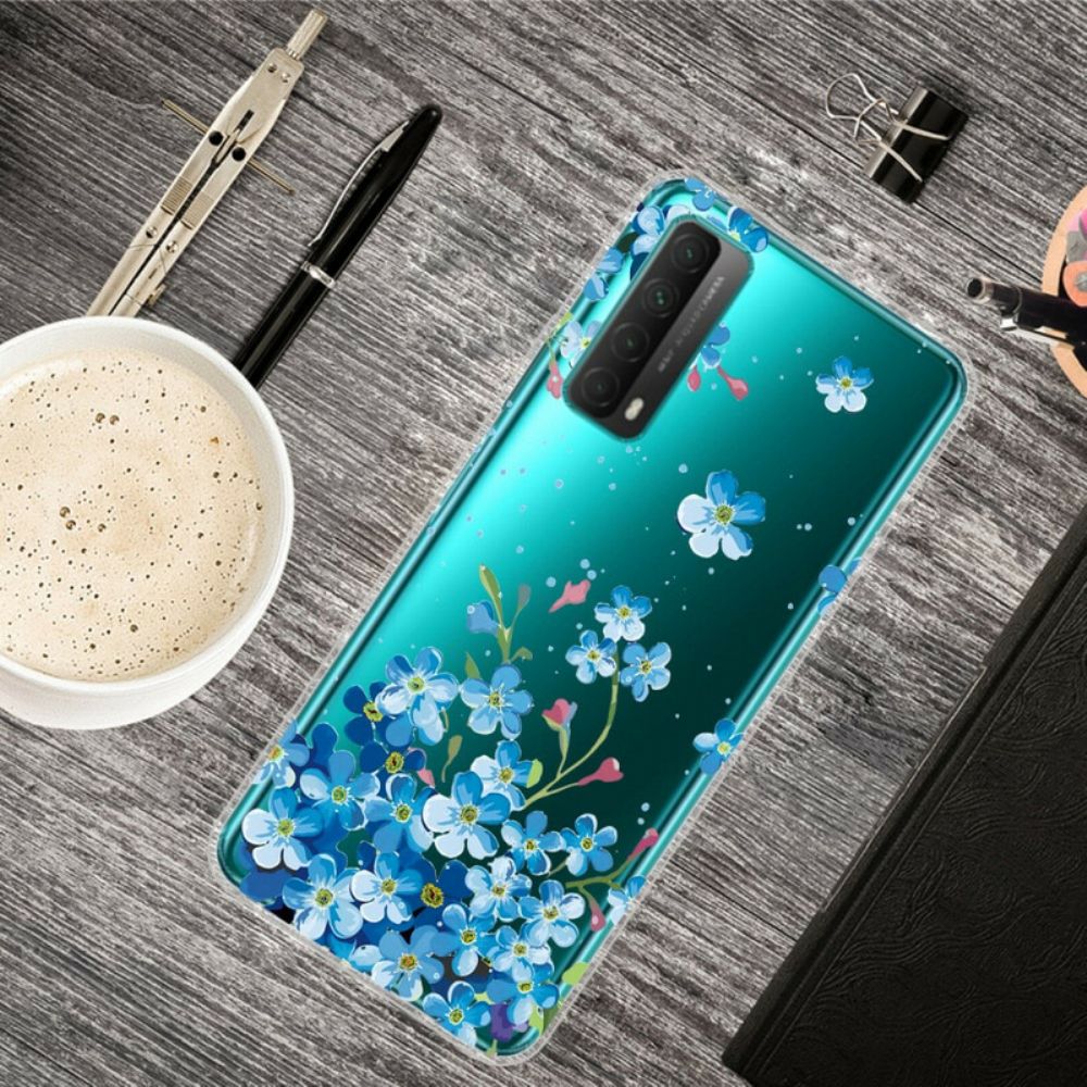 Hoesje voor Huawei P Smart 2021 Boeket Blauwe Bloemen