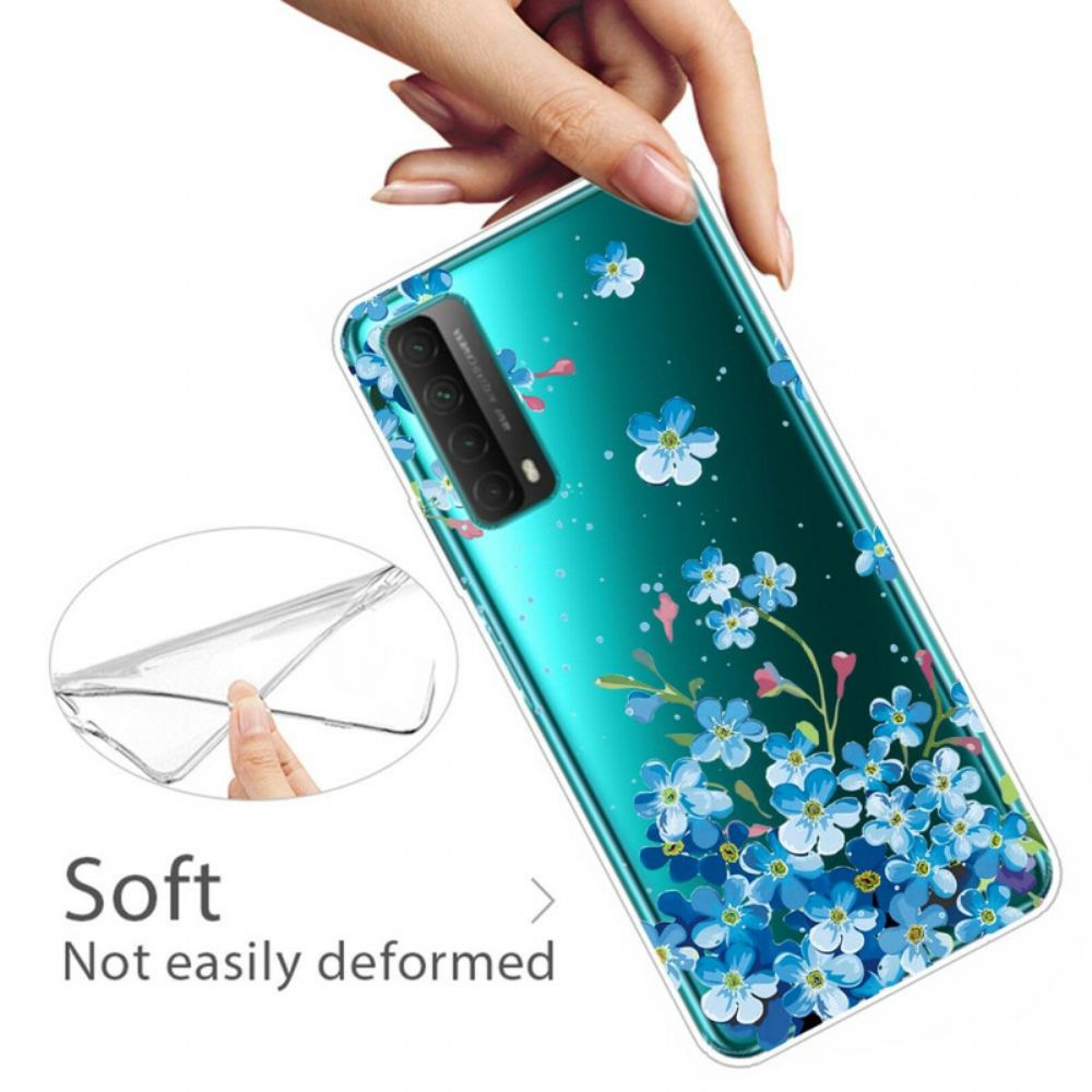 Hoesje voor Huawei P Smart 2021 Boeket Blauwe Bloemen