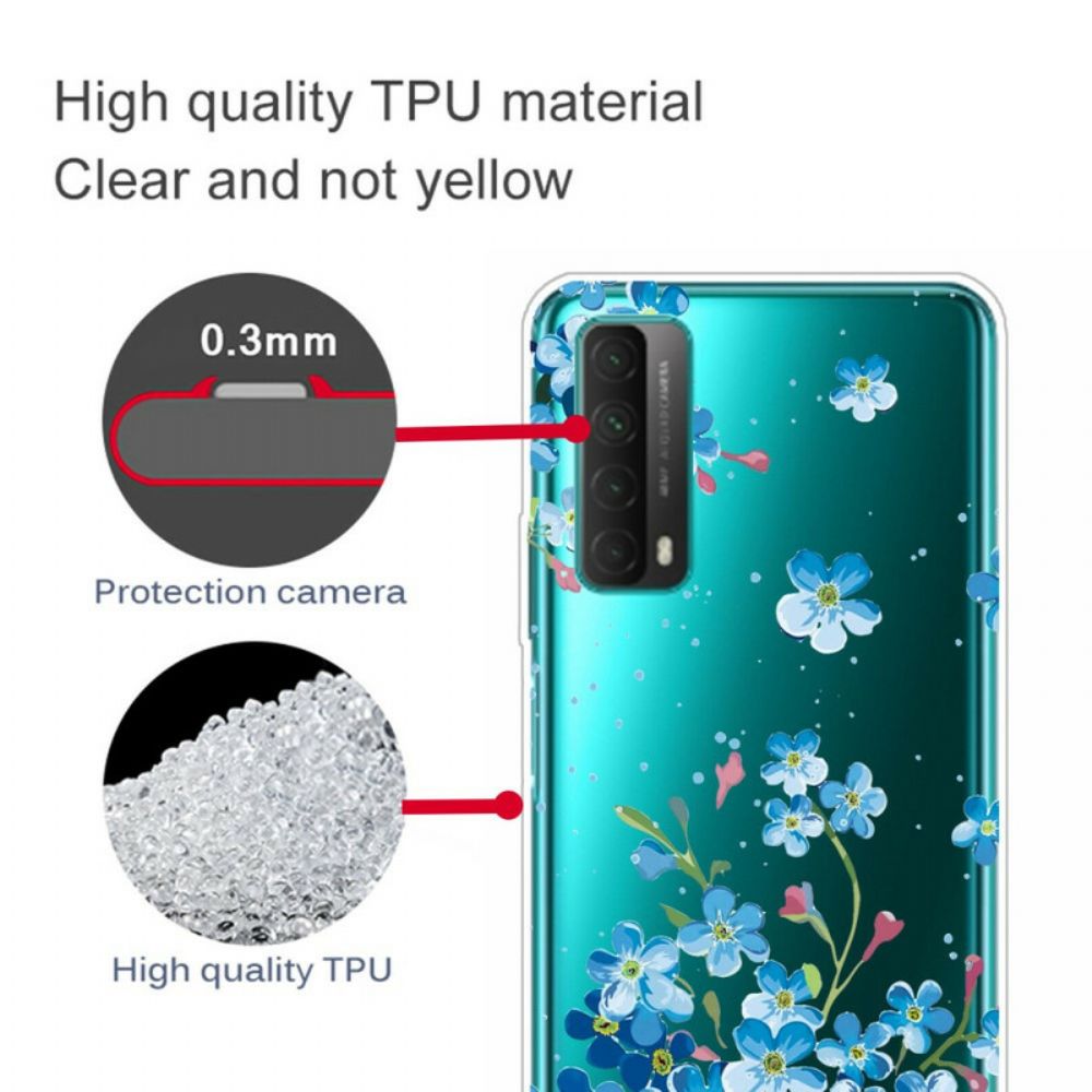 Hoesje voor Huawei P Smart 2021 Boeket Blauwe Bloemen