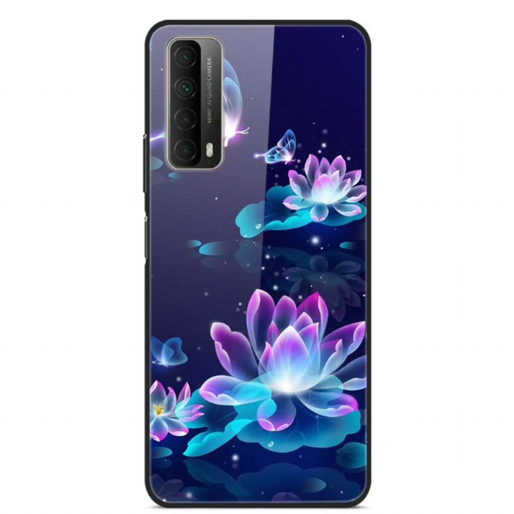 Hoesje voor Huawei P Smart 2021 Fantasiebloemen Van Gehard Glas