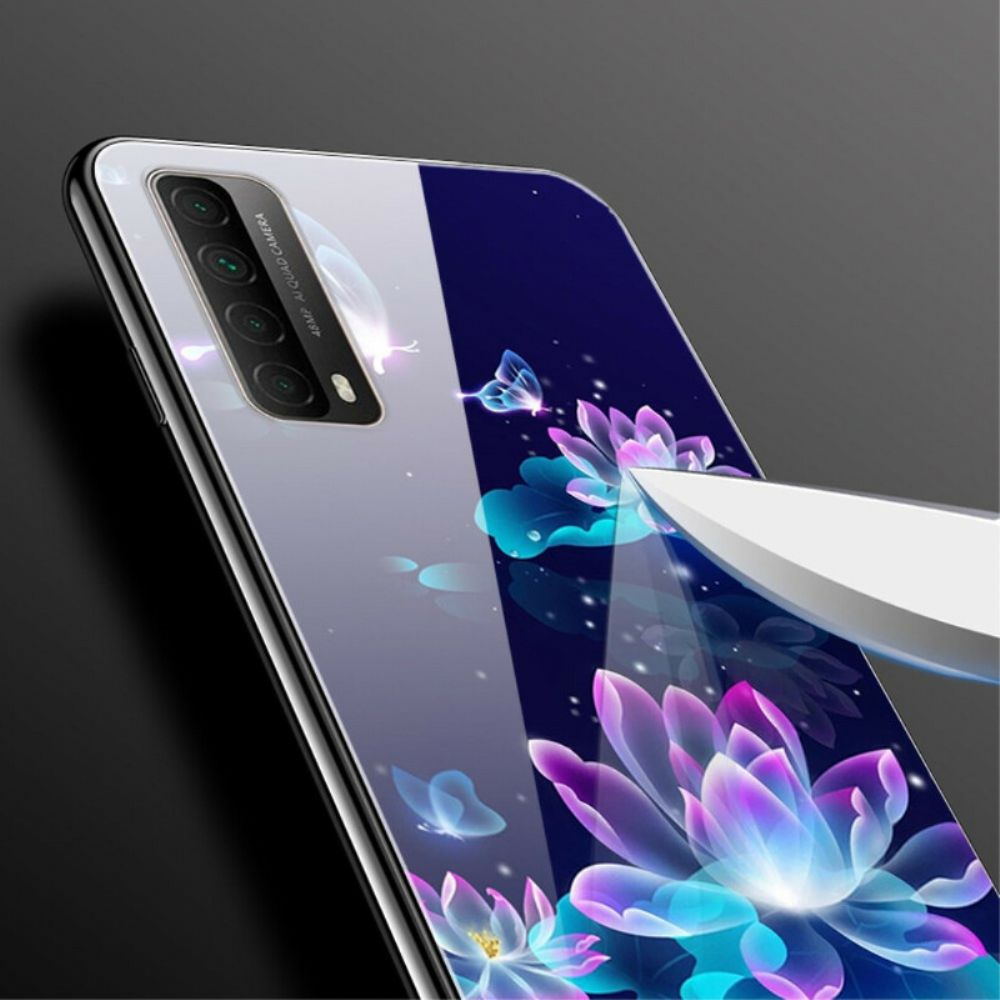 Hoesje voor Huawei P Smart 2021 Fantasiebloemen Van Gehard Glas