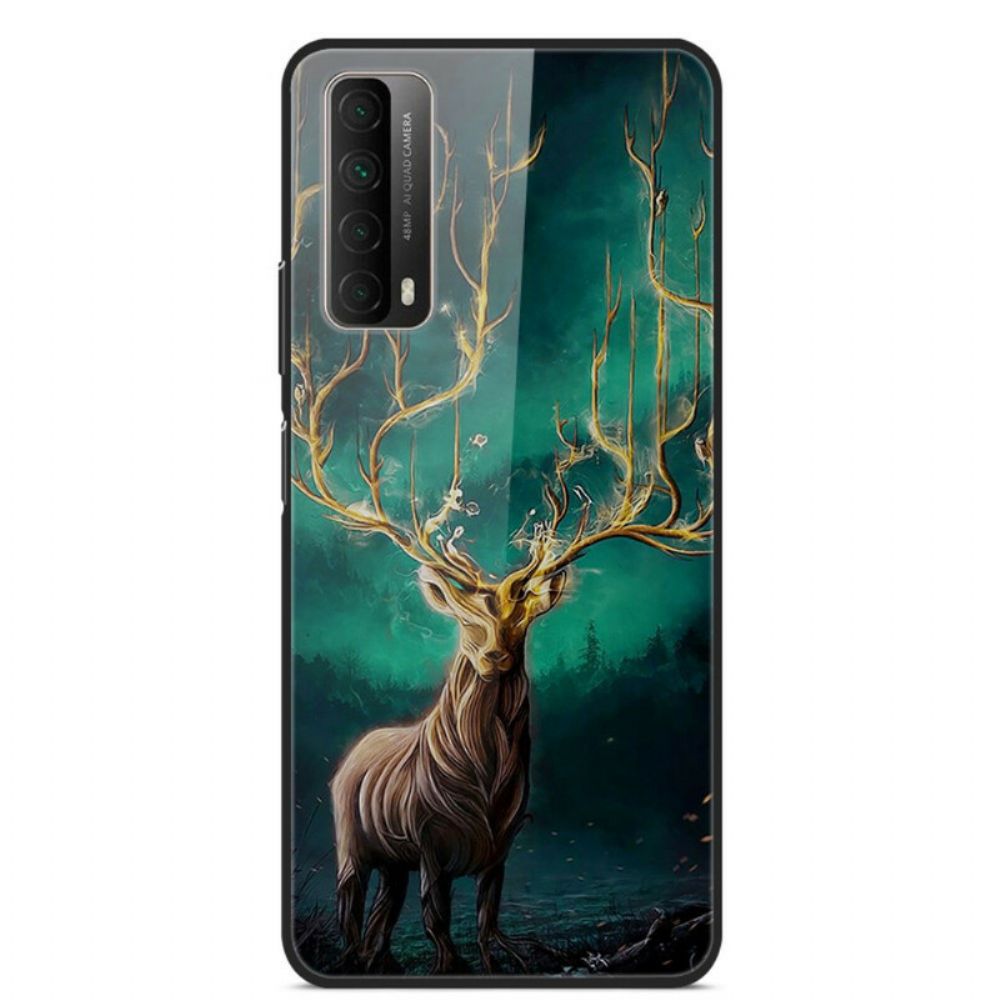 Hoesje voor Huawei P Smart 2021 Gehard Glas Hertenkoning