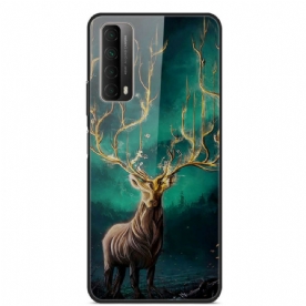 Hoesje voor Huawei P Smart 2021 Gehard Glas Hertenkoning