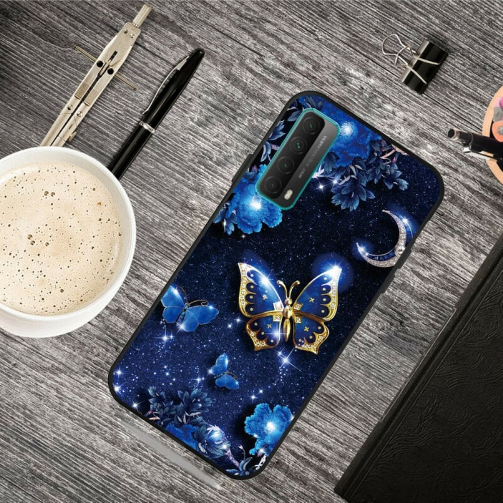 Hoesje voor Huawei P Smart 2021 Gouden Vlinder