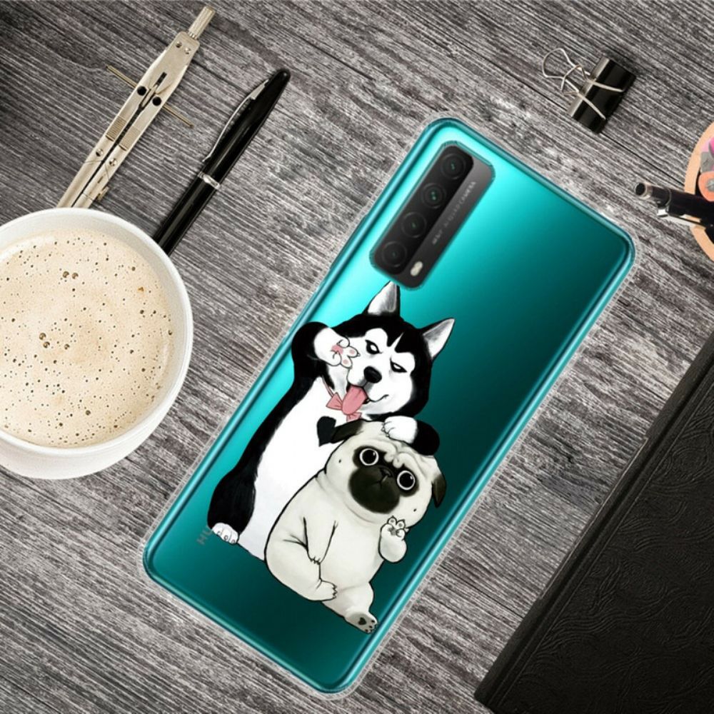 Hoesje voor Huawei P Smart 2021 Grappige Honden