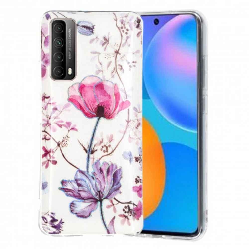 Hoesje voor Huawei P Smart 2021 Marmerbloemen