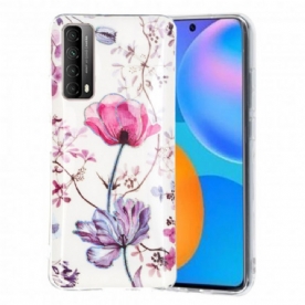 Hoesje voor Huawei P Smart 2021 Marmerbloemen