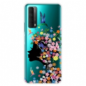 Hoesje voor Huawei P Smart 2021 Transparant Bloemenmeisje