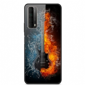 Telefoonhoesje voor Huawei P Smart 2021 Gitaar Gehard Glas