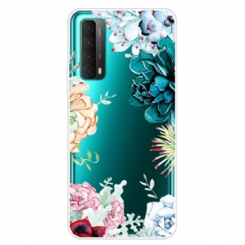 Telefoonhoesje voor Huawei P Smart 2021 Naadloze Aquarelbloemen