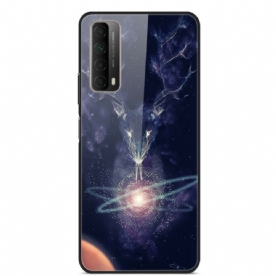 Telefoonhoesje voor Huawei P Smart 2021 Sterrenhert Gehard Glas