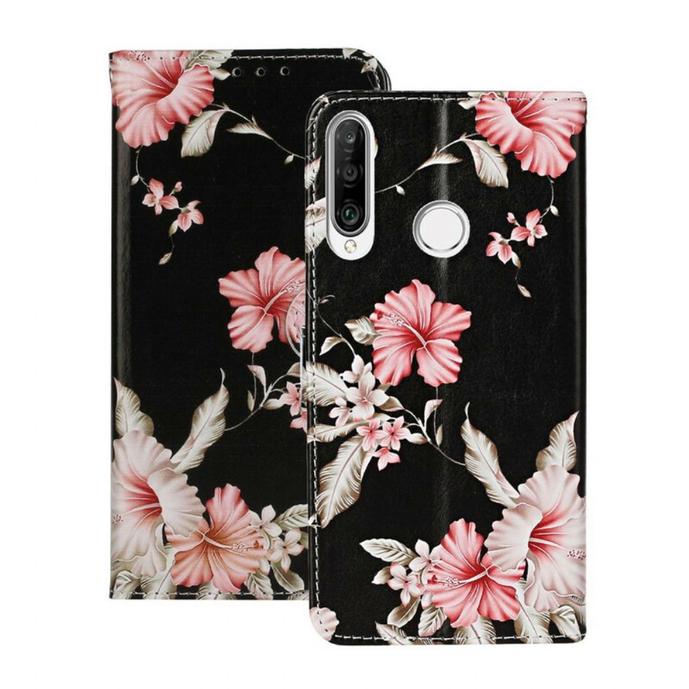 Bescherming Hoesje voor Huawei Y6p Folio-hoesje Meerdere Bloemen