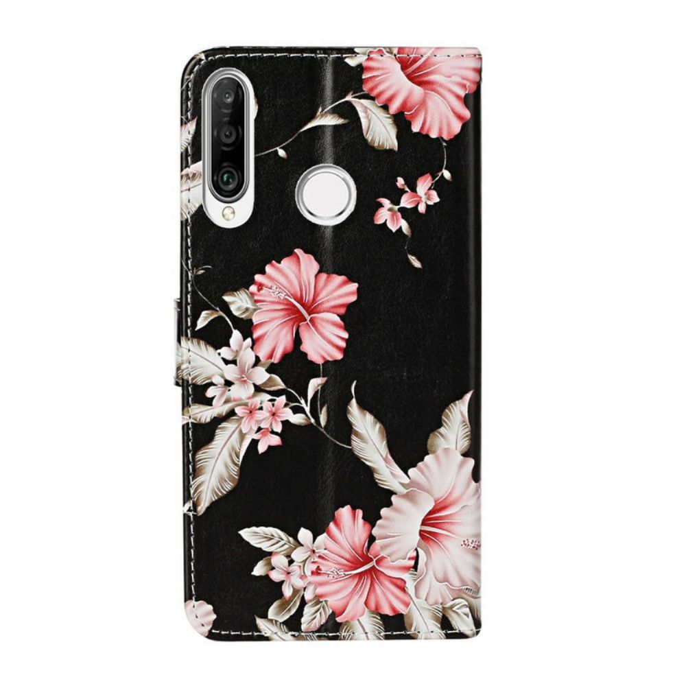 Bescherming Hoesje voor Huawei Y6p Folio-hoesje Meerdere Bloemen