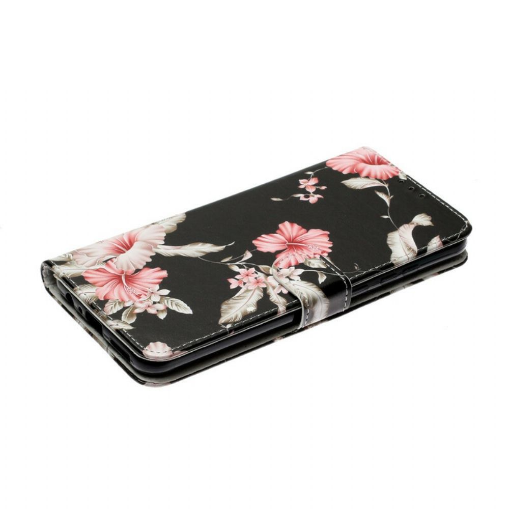 Bescherming Hoesje voor Huawei Y6p Folio-hoesje Meerdere Bloemen