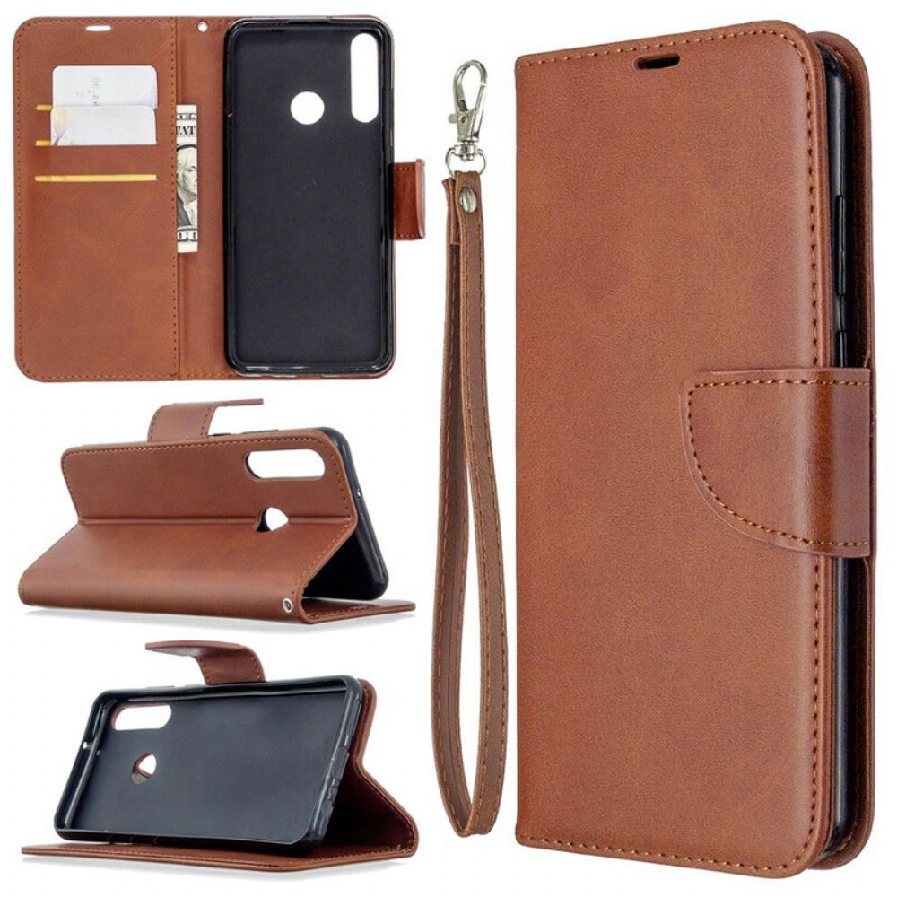 Folio-hoesje voor Huawei Y6p Flip Case Gladde Schuine Klep