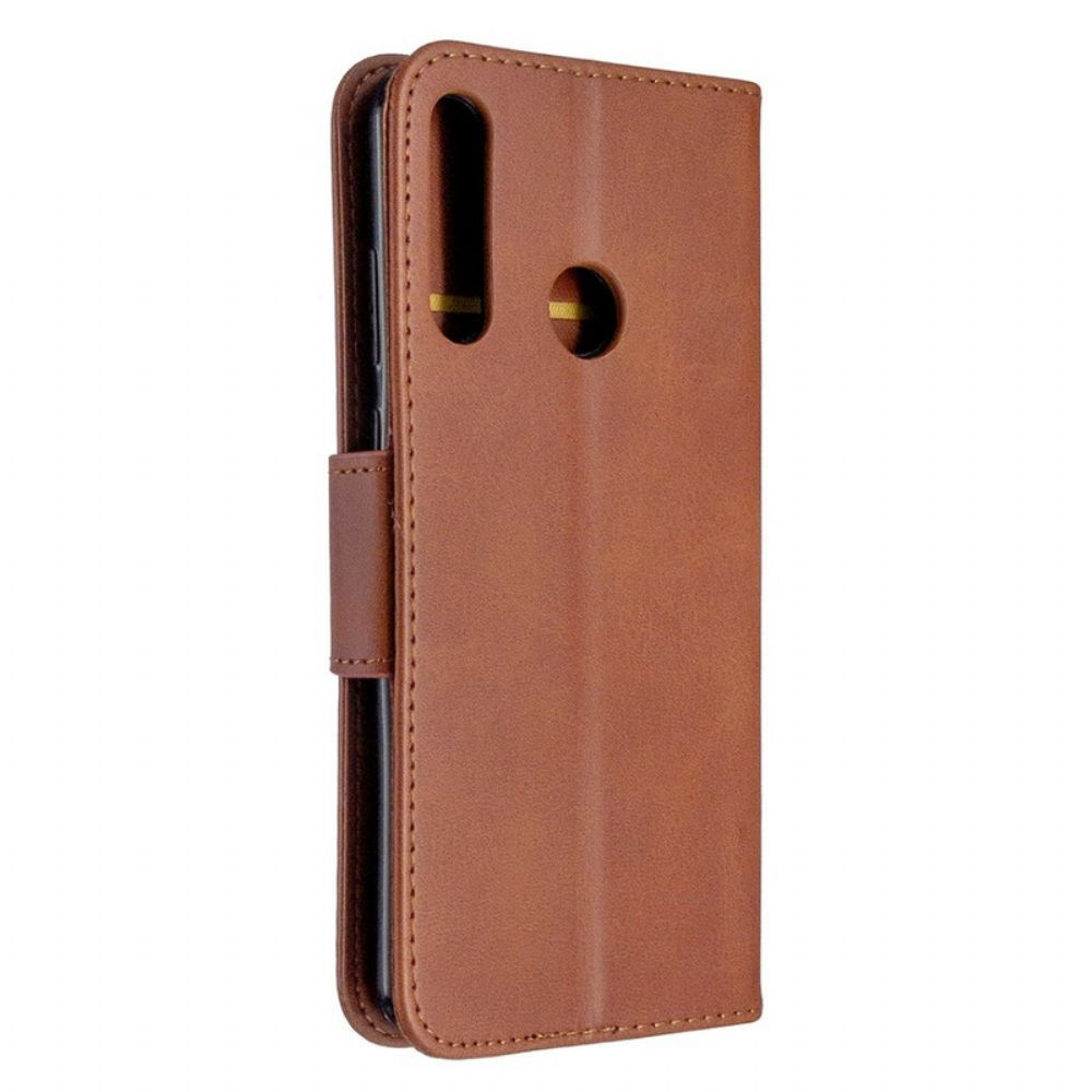 Folio-hoesje voor Huawei Y6p Flip Case Gladde Schuine Klep