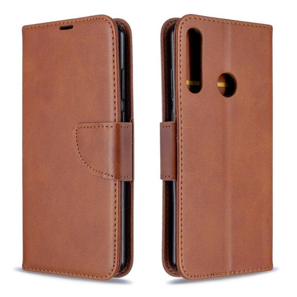 Folio-hoesje voor Huawei Y6p Flip Case Gladde Schuine Klep