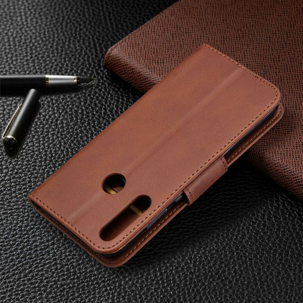 Folio-hoesje voor Huawei Y6p Flip Case Gladde Schuine Klep