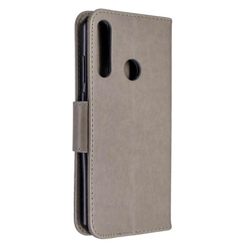 Folio-hoesje voor Huawei Y6p Flip Case Vlinders En Schuine Klep