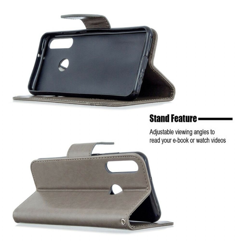 Folio-hoesje voor Huawei Y6p Flip Case Vlinders En Schuine Klep