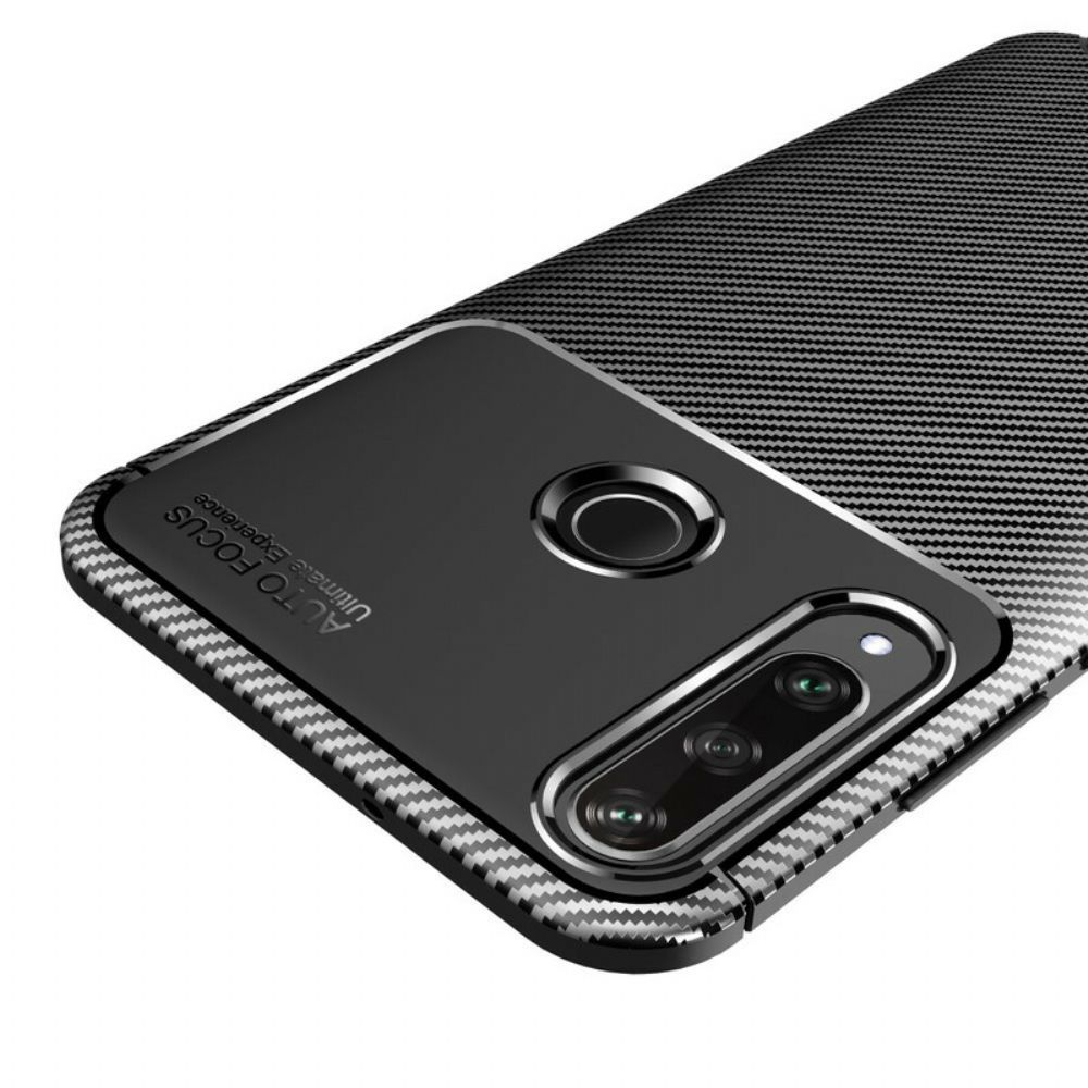 Hoesje voor Huawei Y6p Flexibele Koolstofvezeltextuur