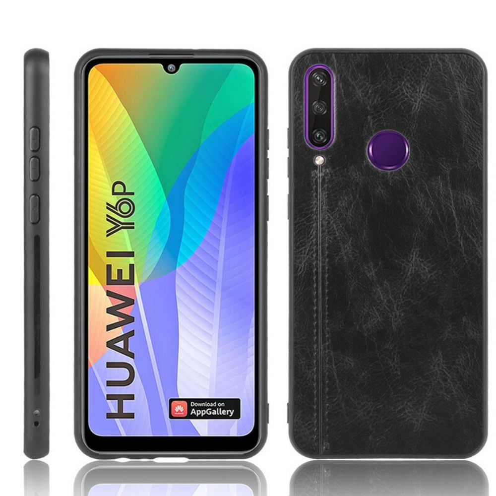 Hoesje voor Huawei Y6p Naad Leereffect